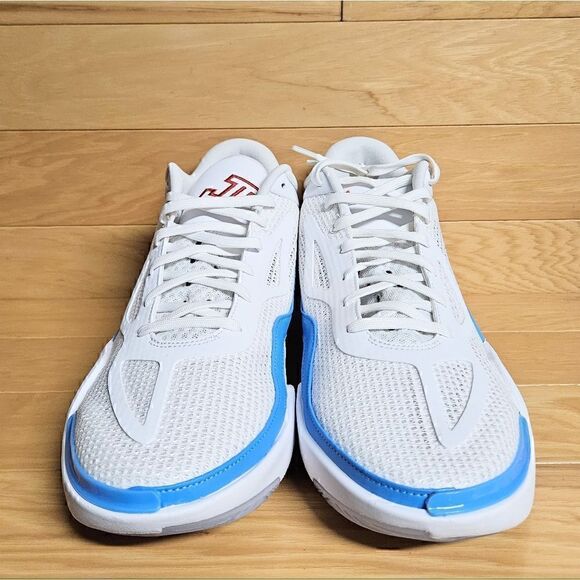 Jordan Tatum 1 White Red Blue Archer Ave St. Louis Basketball Shoes DX5573-100 - Picture 5 of 13